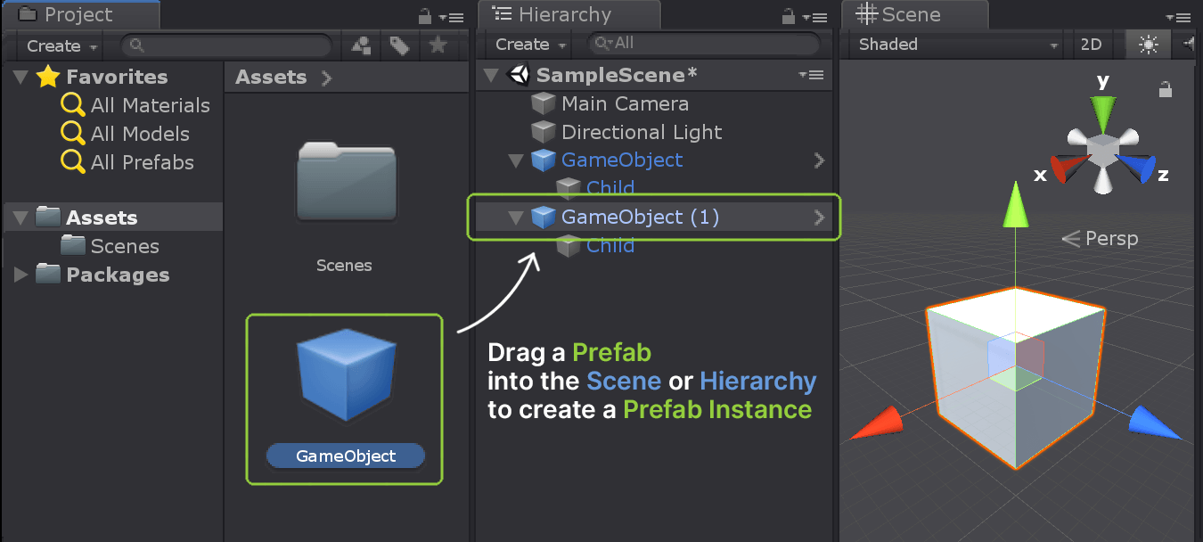 Unity - Manual: Prefabs